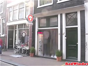 Amsterdam escort deep throats customer
