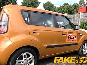 fake Driving school Posh ultra-kinky big-boobed examiner