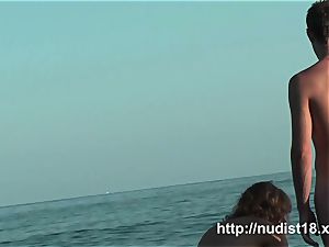 uber-sexy chick spy at beach adorable culo naturist shots
